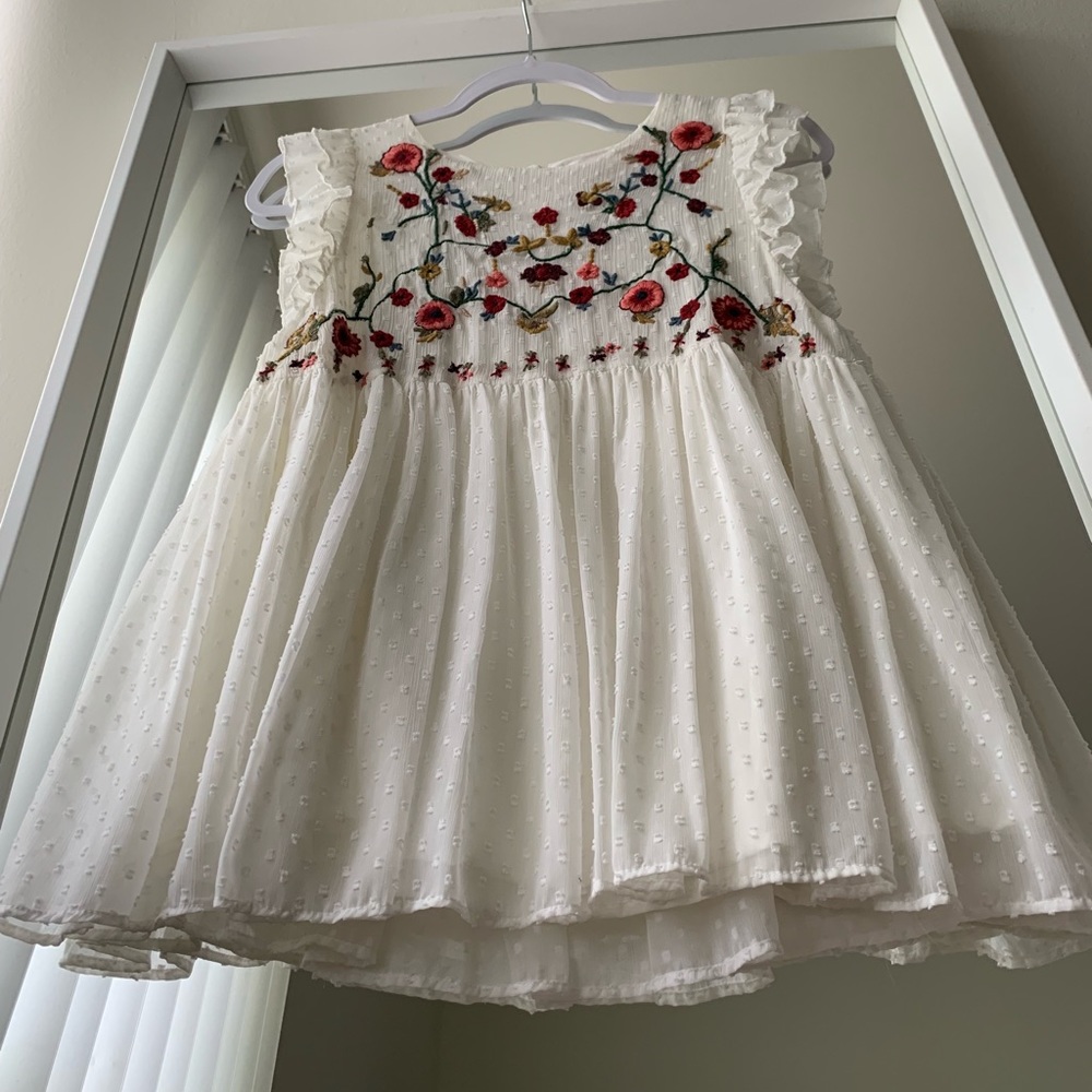 Zara Babydoll Embroidery Shirt